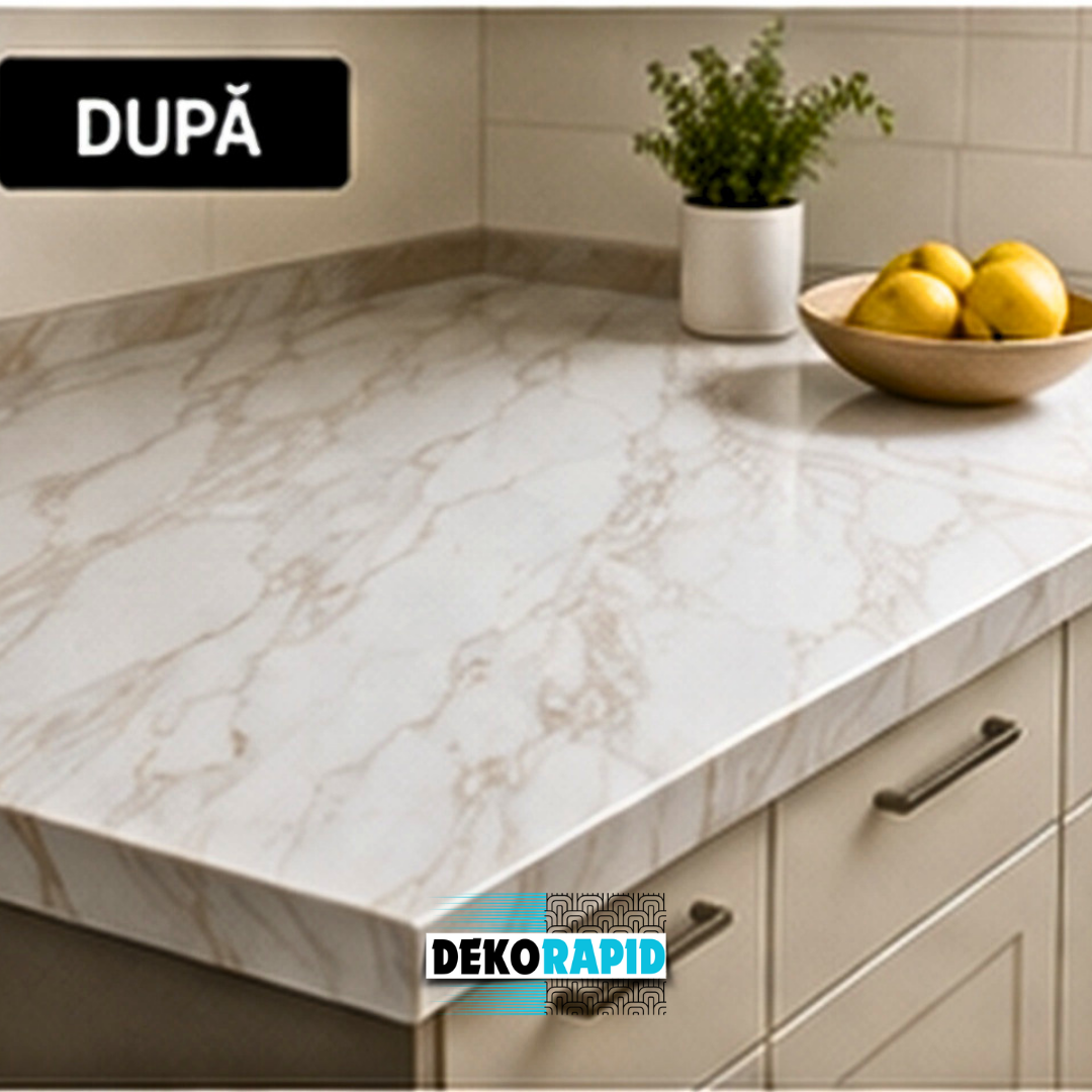 Autocolant Mobilă Aluminizat - 60x300cm (Crem Cappuccino)