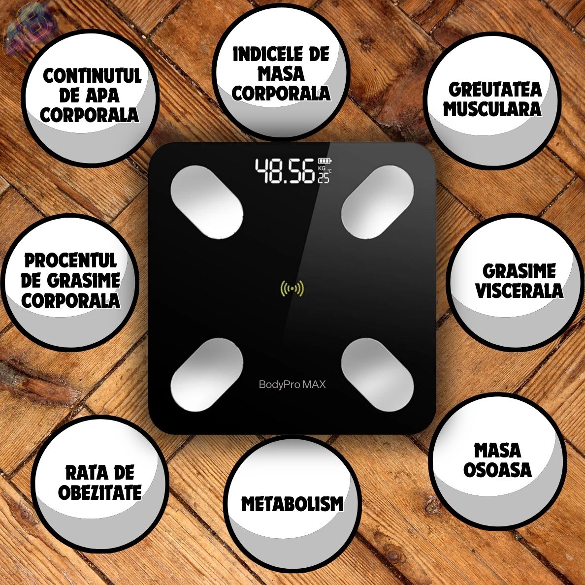 BodyMAX™ Cântar Compoziție Corporală cu Aplicație & Bluetooth