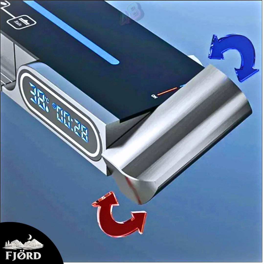 Coloană duș FJÖRD din Alamă Sanitară - afisaj digital, efect de ploaie, 6 functii