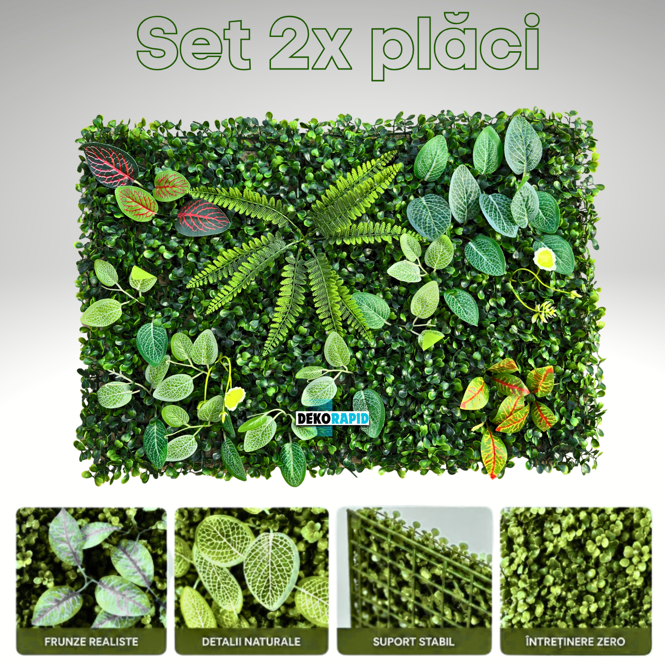 SET 2 Plăci Verdeată 60x40cm DekoRAPID - Tropic (Super Premium)