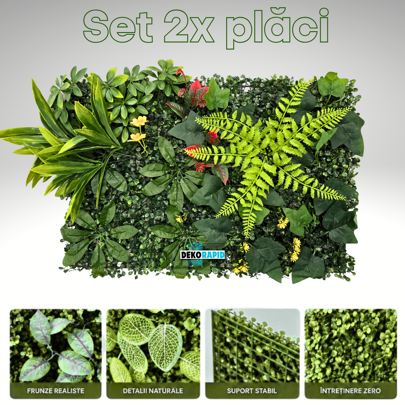SET 2 Plăci Verdeată 60x40cm DekoRAPID - Ecuator (Super Premium)