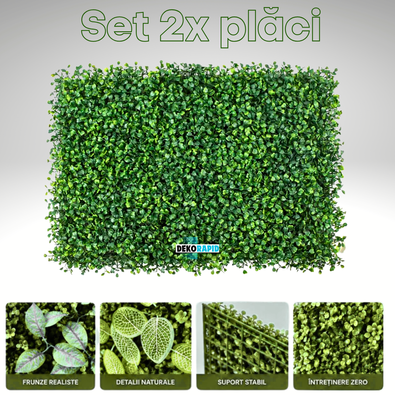 SET 2 Plăci Verdeată 60x40cm DekoRAPID - Trifoi (Premium)