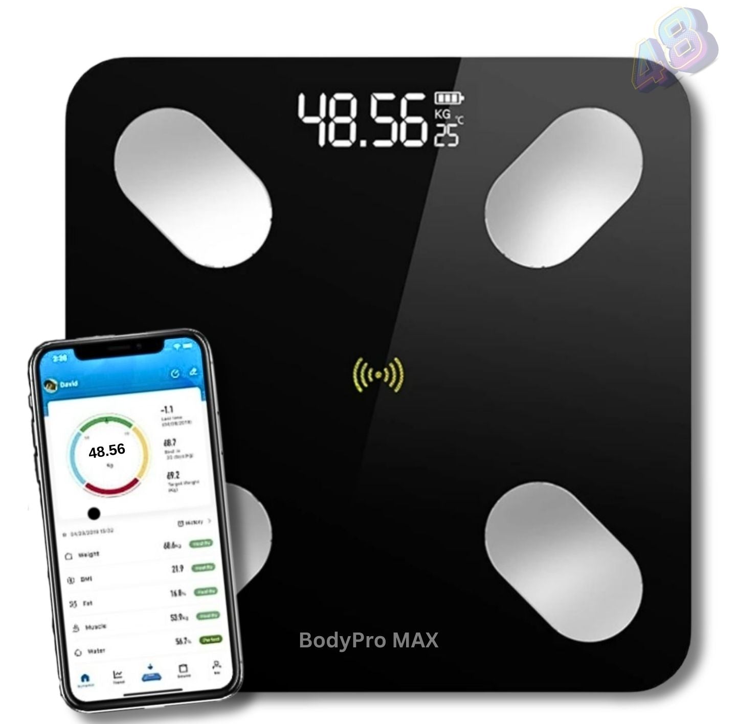 BodyMAX™ Cântar Compoziție Corporală cu Aplicație & Bluetooth