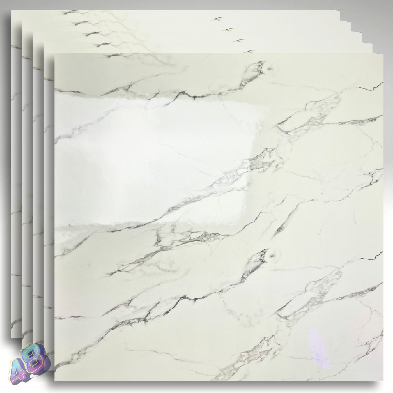 SET XXL Marmura Autocolant 10 Placi (61x61cm/Placa)