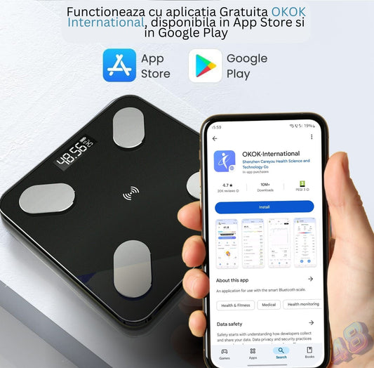 BodyMAX™ Cântar Compoziție Corporală cu Aplicație & Bluetooth