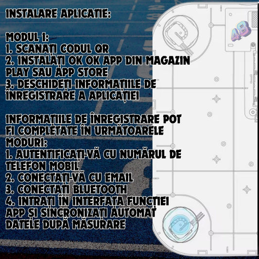 BodyPRO™ Cantar Smart cu Aplicatie BMI si Bluetooth