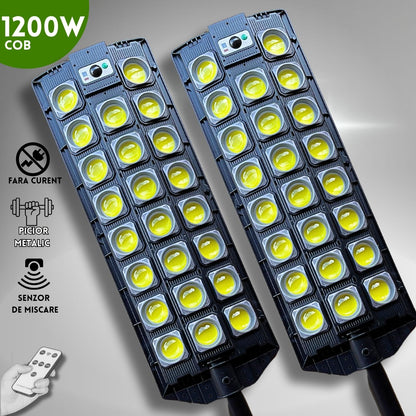 SuperLUMEN™ Lămpi Solare cu picior Metalic (SET 2xBuc.)